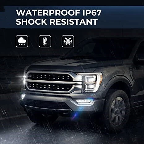 For 2021 2022 2023 Ford F-150 LED Fog Lights DRL w/Amber Turn Signal Lamp 21-23 - product detail image 11