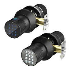 Smart Keypad Door Knob Keyless Door Lock with Code Entry Digital Deadbolt App