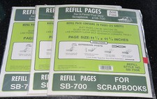 PIONEER DELUXE MEMORY SCRAPBOOK 11 1/4  11 3/4" REFILLS SB-700R