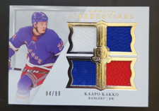 2019-20 UD The Cup Kaapo Kakko Rookie Foundations Quad Player Worn Relic 84/99