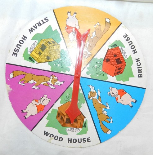 Vintage Schaper Spiel - Huff 'n Puff Spiel - Die drei kleinen Schweinchen - unvollständig - Bild 3 von 4