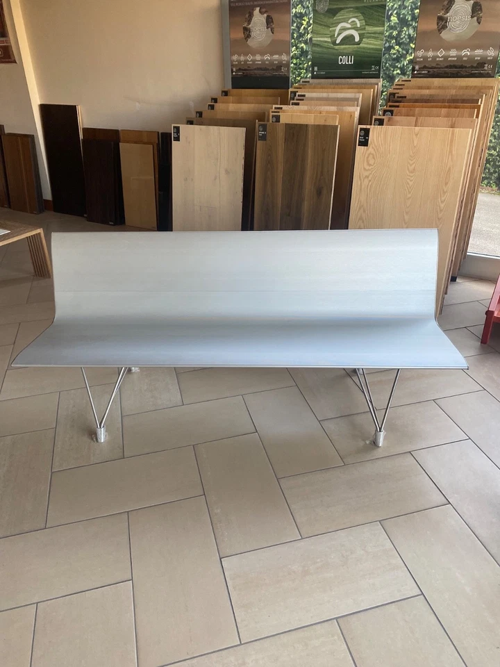 Panca in alluminio Sellex - dim. cm 187 x 62 x h 77 - Uso interno e esterno - Immagine 2 di 4