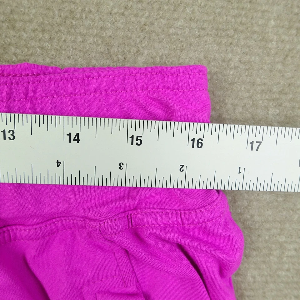 Just Be Free Women's 2XL Fuchsia Purple Elastic Waist Stretch Capri Pants Mesh  - Image 4 of 4