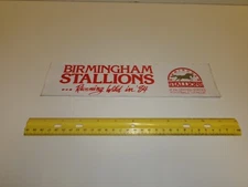 Original Vintage USFL Birmingham Stallions Football Team Bumper Sticker--11"x3"