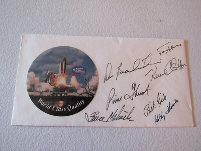 NASA Astronaut Signed Envelope (7 signatures - Crew of STS-49)