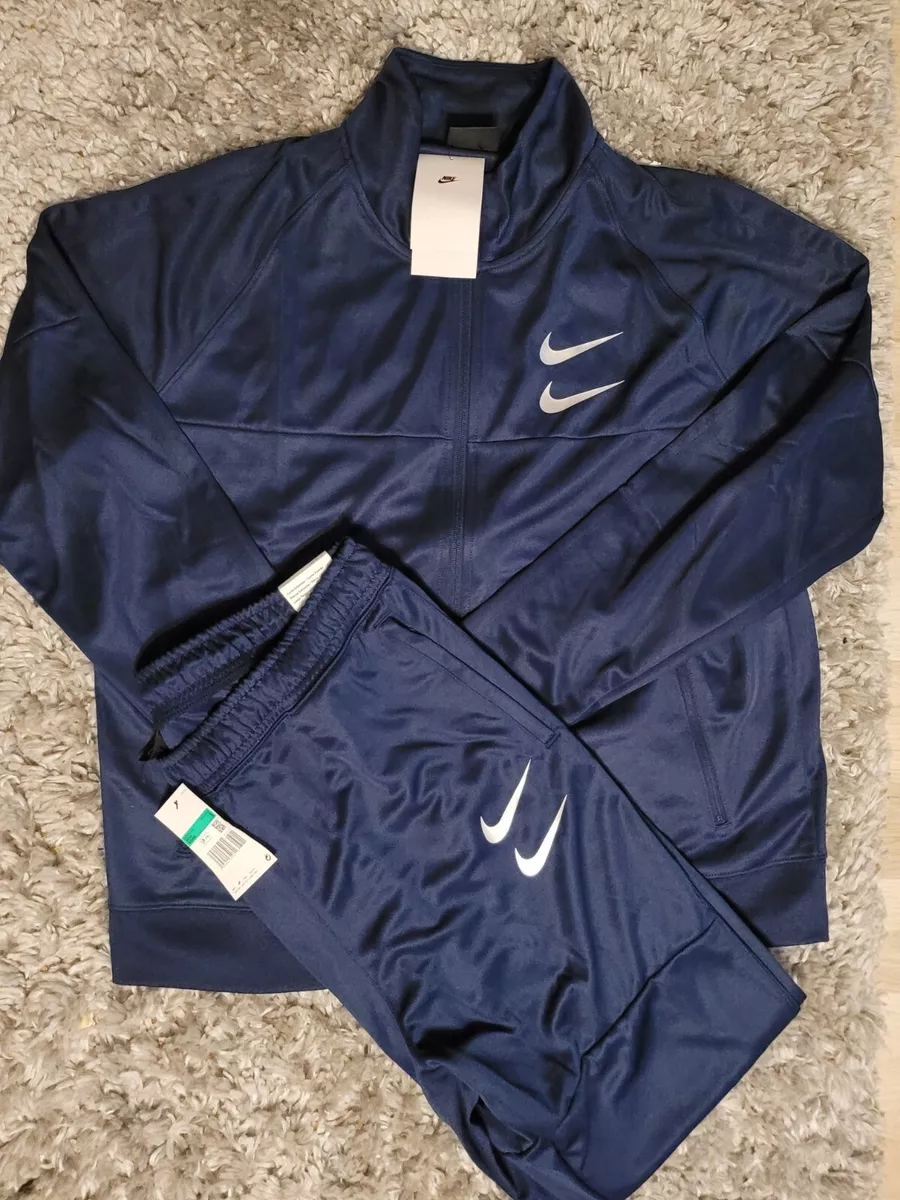 Nike Sportswear Double Swoosh Tracksuit Blue New DO2757 410