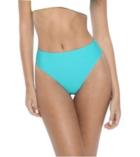 NWT PILYQ PQ Swim Hilary High Waist Full Bottoms Saltwater Blue Turquoise S 68