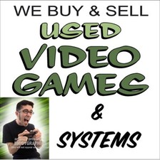 WE BUY  SELL USED VIDEO GAMES CHOOSE YOUR SIZE PERF WINDOW VINYL DECAL NEW