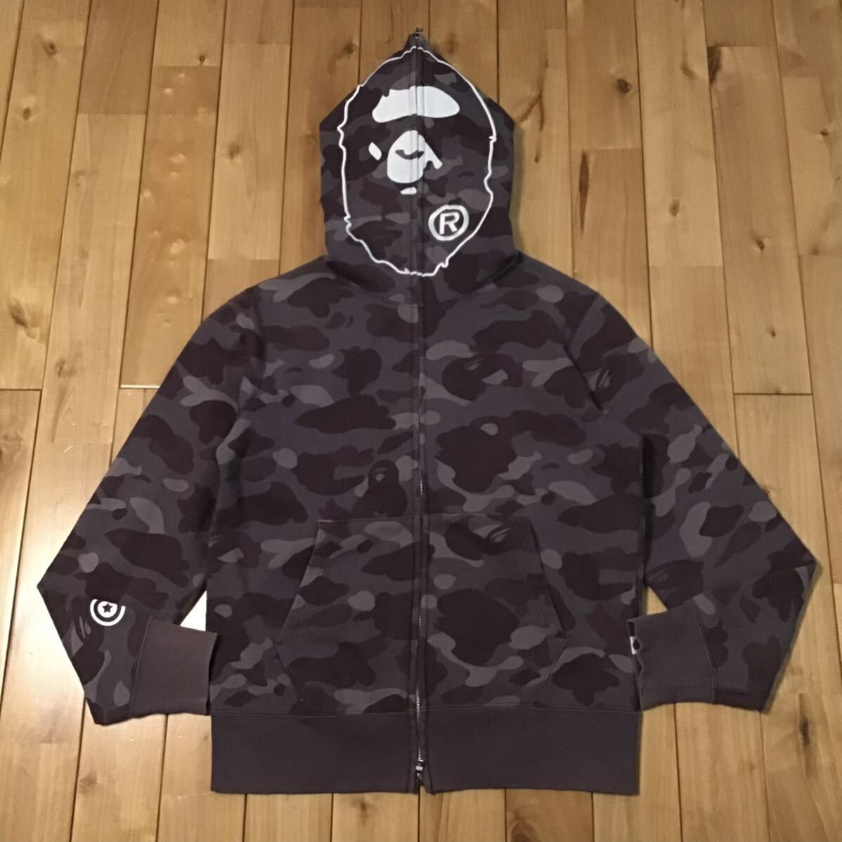 トップス A BATHING APE BAPE Head Full Zip Hoodie BAPE APE HEAD GRAFFITI SHARK FULL ZIP HOODIE Purple A