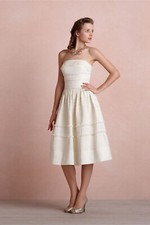 BHLDN Anthropologie Hitherto Fondant 2 S cake wedding cream tea tulle dress