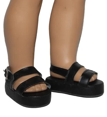 Black Platform Sandals fit 18" American Girl Size Doll