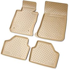 3D Gummi Fussmatten passend für BMW X1 E84 | BJ 2009 - 2015 | beige mit Rand