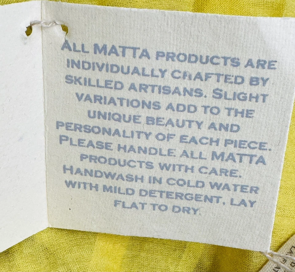 Matta Scarf Shawl Sunshine Yellow  Cotton Silk Gossamer Huge 40” x 74” NWT - Imagem 3 de 4