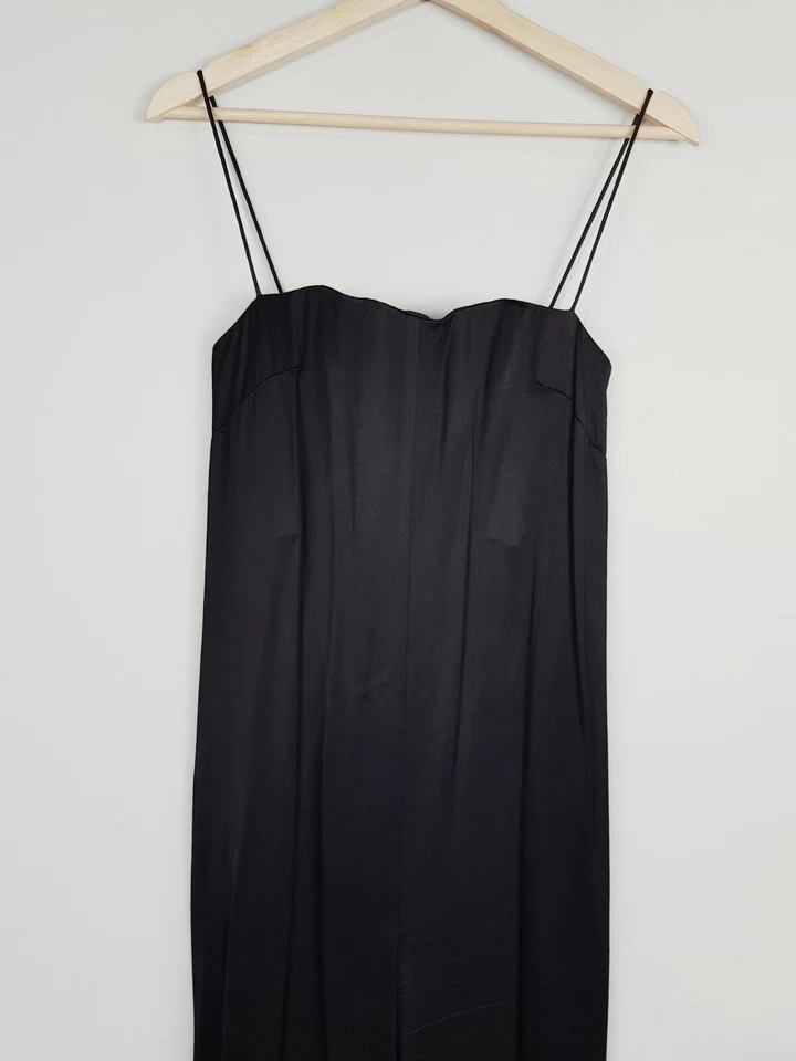 Mono negro sin mangas satinado Zimmermann para mujer talla 0 u 8/US 4 - hallazgo raro Foto 2 de 4