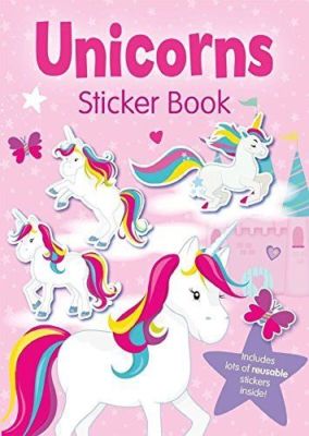 Einhorn Aufkleber & Malbuch Kinder Mädchen Aktivitätspad Spaß wiederverwendbare Kunst 3043