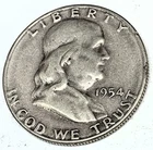 # C8209   FRANKLIN  HALF DOLLAR  COIN,   1954-S