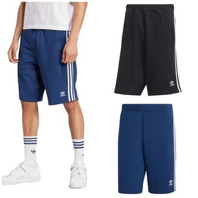 Adidas Men's Shorts French Terry 3-Stripe Adicolor Cotton Gym Athletic Shorts