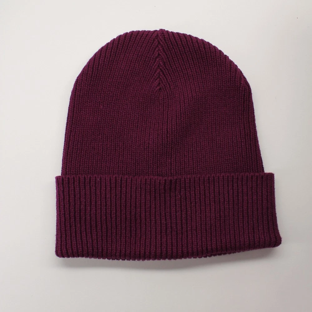 Hundred percent cotton plum color winter beanie cap by Old Navy