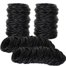 150 Pieces Black Silicone Jelly Bracelets Nonluminous Stretchy 80s Mixed Gumm...
