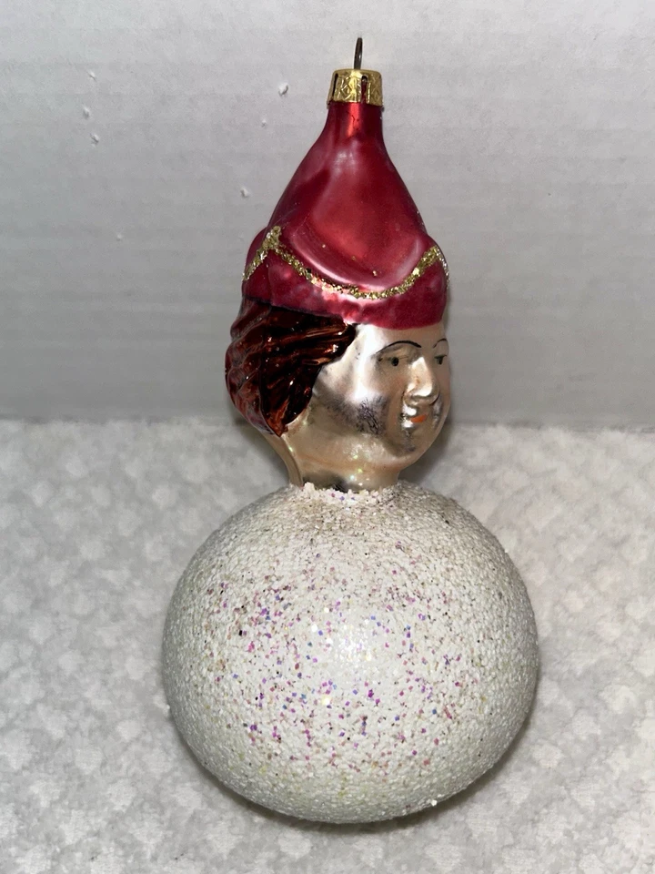 Винтажное стеклянное украшение для рождественской елки Christopher Radko Prince on Ball 1991 5 дюймов - Изображение 2 из 4