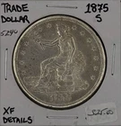 1875 S Silver Dollars Trade Dollars