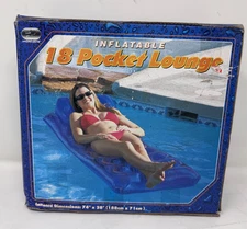 VTG Hydro-Zone Pool 18 Pocket Sun-Tanner Inflatable Lounge Mattress 74x28