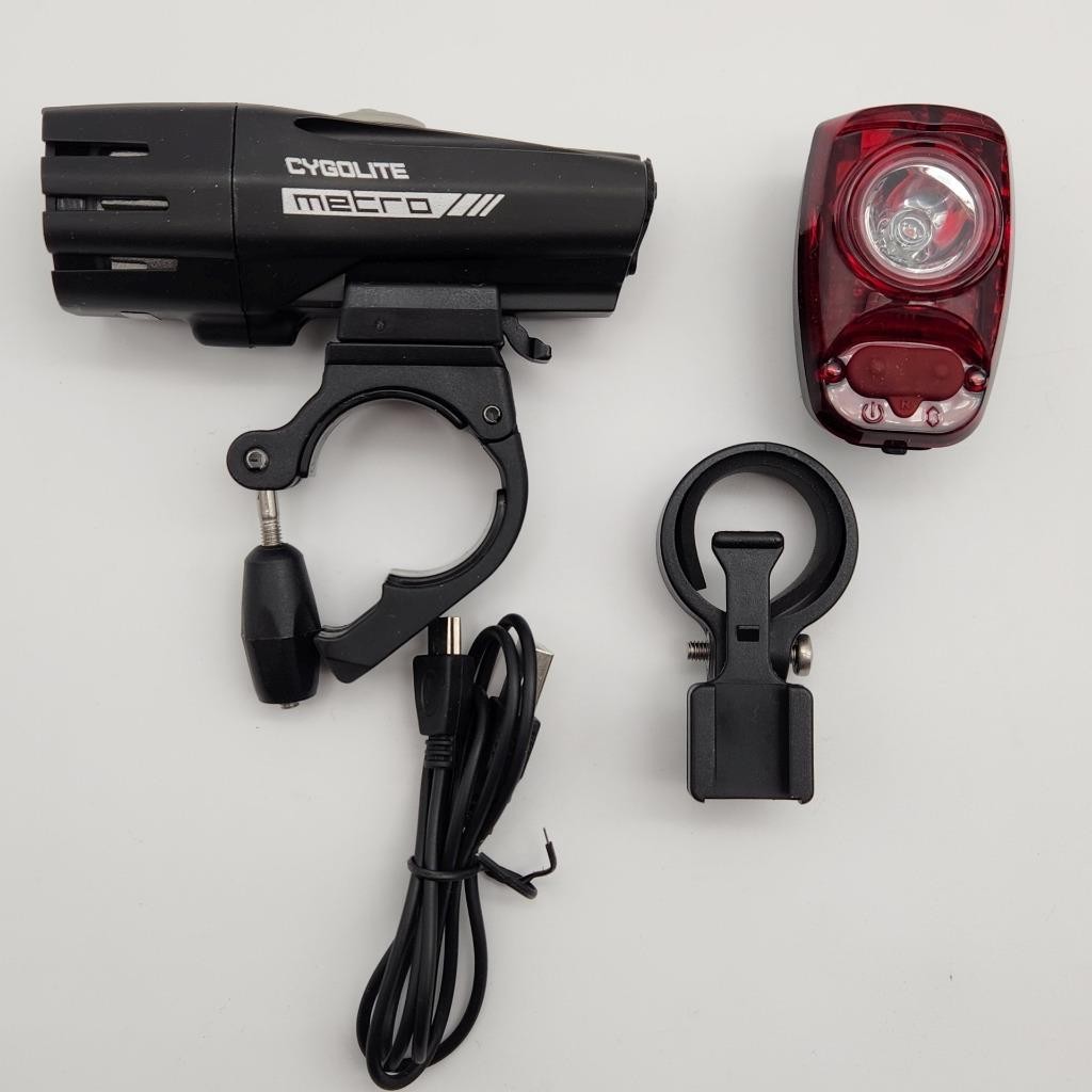 Cygolite Metro 400 & Hotshot 2W Bike Headlight / Taillight Combo OPEN PACKAGING