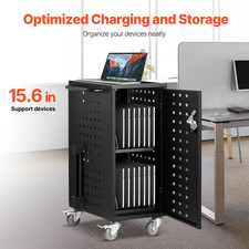 Charging Cart, 16 Device Mobile Charging Station, Tablet and Laptop