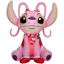 4.5 ft Angel W/ Scarf and Bows Christmas Airblown Yard Inflatable, Multicolor