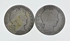 1892-1915 Lot 2 1897 1907-S Barber 90% Half Dollars - Coin Collection *043