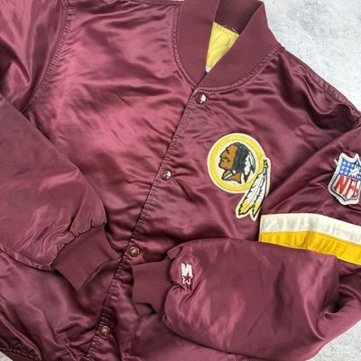 Vintage 80s Starter Washington Redskins Satin Bomber Jacket Adult Medium NFL