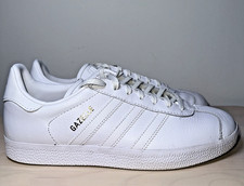 *MINT! Adidas Gazelle Cloud White Gold Metallic Leather-BB5498-Men 7, Women 8*