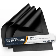 Oven Liners for Bottom of Oven - 3 Pack Large Heavy Duty Mats, 16.25”x23” Non...