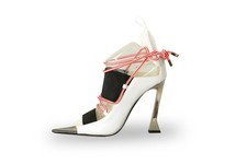 Scuderia Ferrari Women's Leather Open Toe Ankle Strap Pump Shoes US 10 IT 40