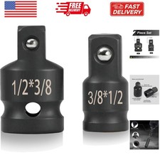2 Piece Impact Socket Adapter Set, 1/2"to 3/8" & 3/8"to 1/2" Impact Adapter S...