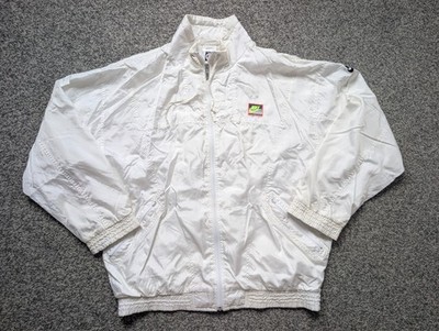 Vintage Nike Jacke Herren Large Weiß Challenge Court Agassi 90s Tennis Wimbledon