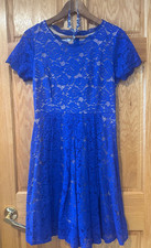 Blue lace dress size medium