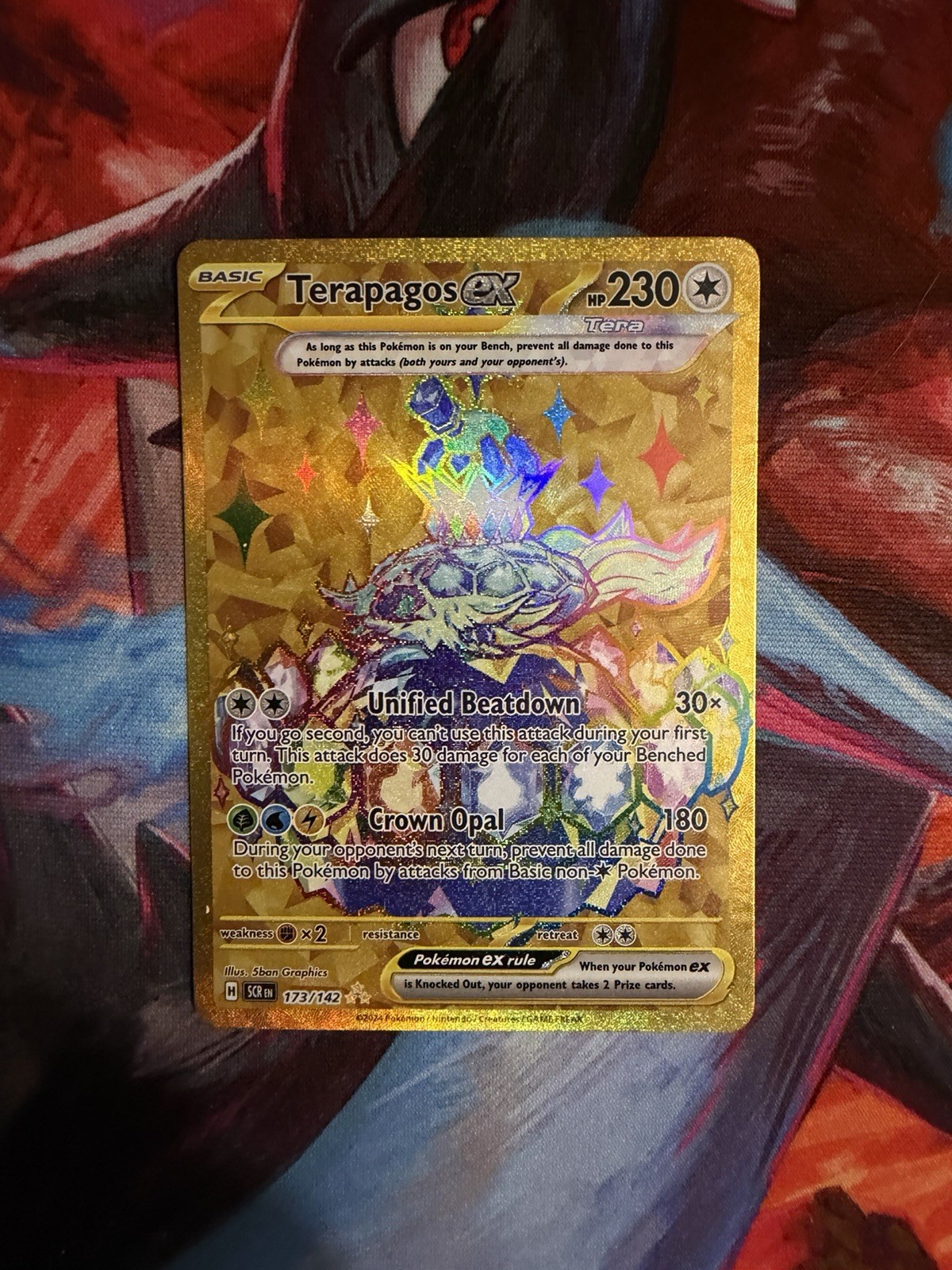Terapagos ex 173/142 - Pokemon Stellar Crown Gold Rare NM