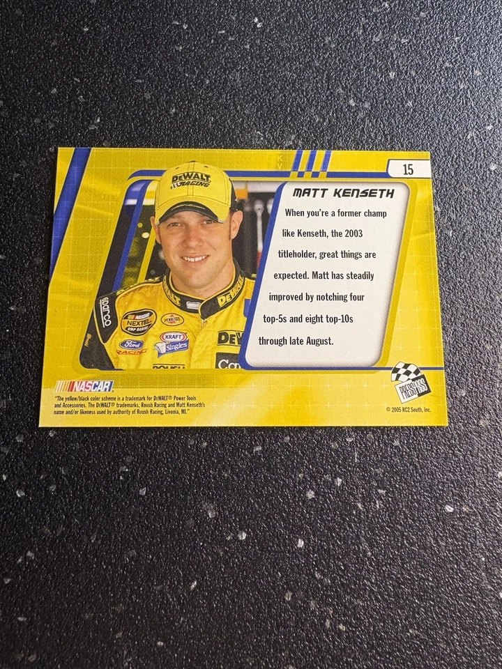 2005 Press Pass Optima - Matt Kenseth #15 NASCAR - Image 2 of 2