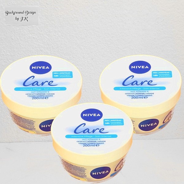 3X 200Ml Nivea Care 48H Intensive Pflege Creme FüR Gesicht & KöRper Beruhigt-image