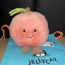Jellycat Amuseables Peach Soft Plush Toy Brand New w/Tags&Dust Bag