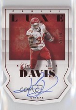 2015 Panini Luxe Die-Cut Auto 59/99 Knile Davis #DC-KD Auto 0af