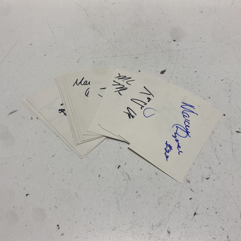 Autograph Index Card Lot Sports Memorabilia Hand-Signed Mixed 18 Pieces