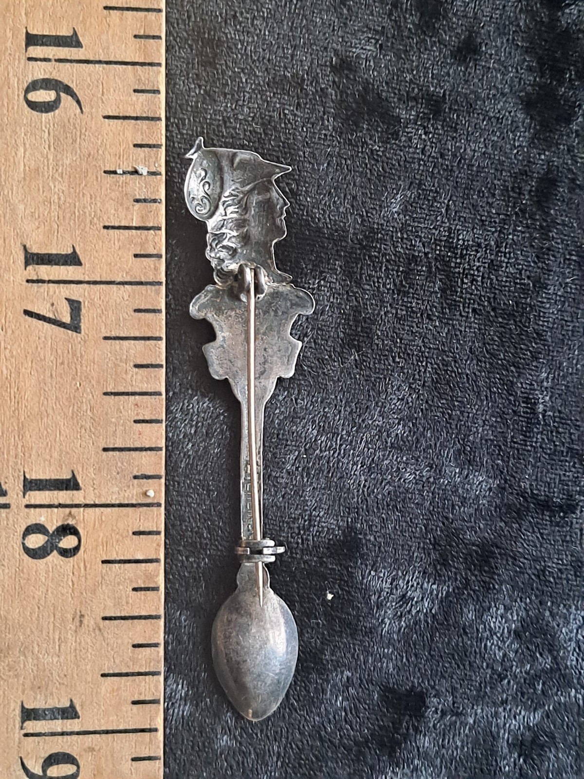Sterling Silver Tiny Spoon Brooch - image 4