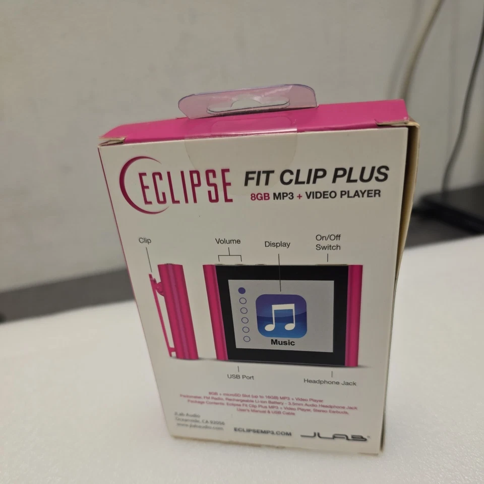 Reproductor MP3 Eclipse Red Clip serie V180 (8 GB) NUEVO EN CAJA Foto 2 de 2