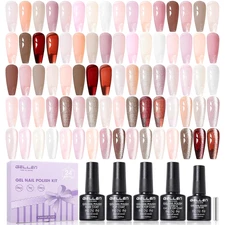 Gel Nail Polish Set Nude, 20 Colors Gel Polish HEMA TMPTA TPO 3-Free UV Soak off
