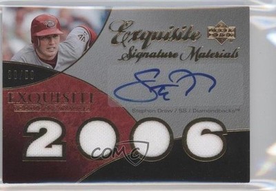 2007 Upper Deck Exquisite Rookie Signatures Gold 36/50 Stephen Drew Auto 0o9