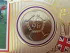 GB STAMPS BENHAM COIN FIRST DAY COVER 1996 FOOTBALL TYPE 2 £2 MINT COIN