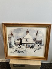 GRAHAM CLARKE '   WALLBUILDING    PRINT  FRAMED 18" X 15.5"  1982