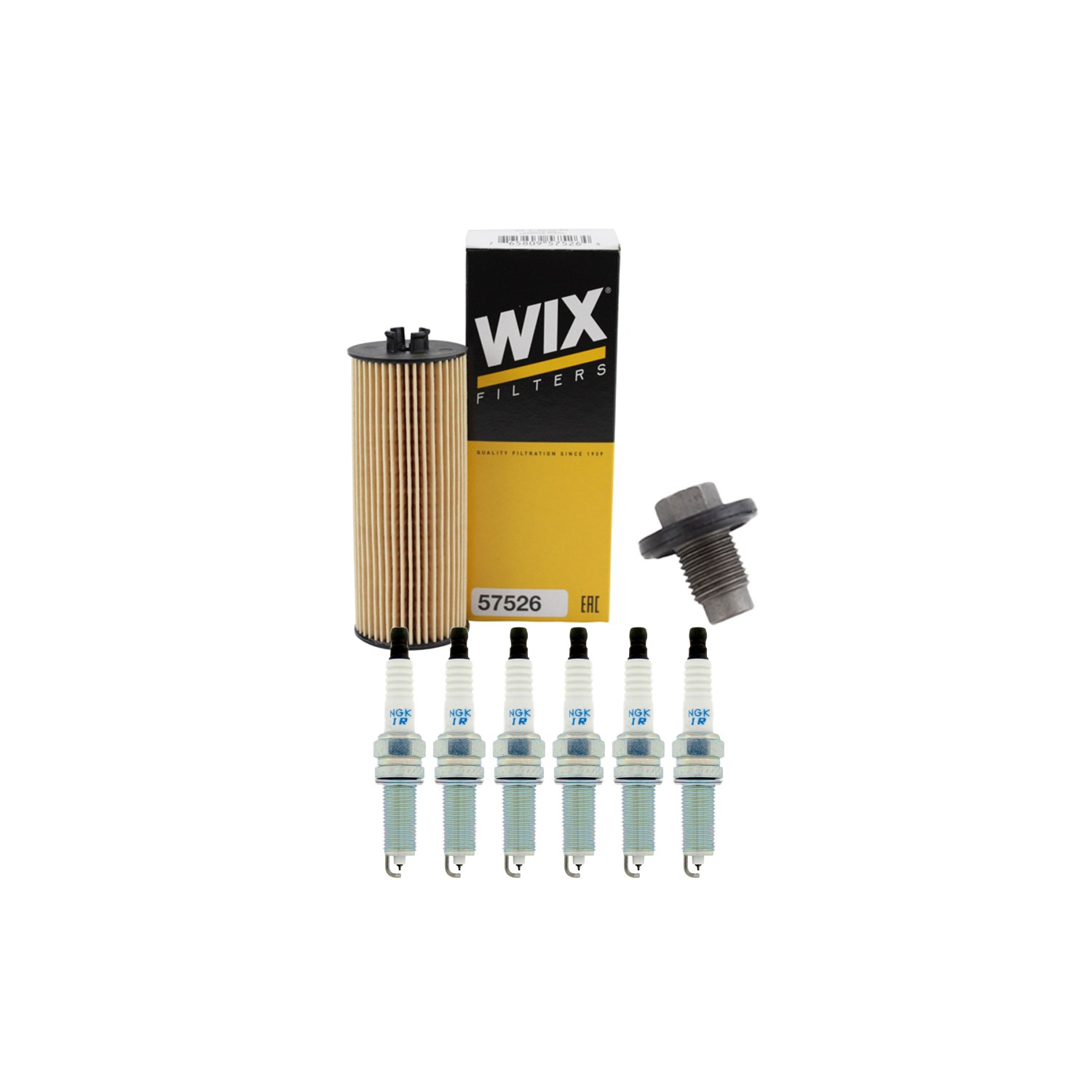 Wix Engine Oil Filter  NGK 6 Laser Iridium Spark Plugs kit for Durango 3.6L V6
